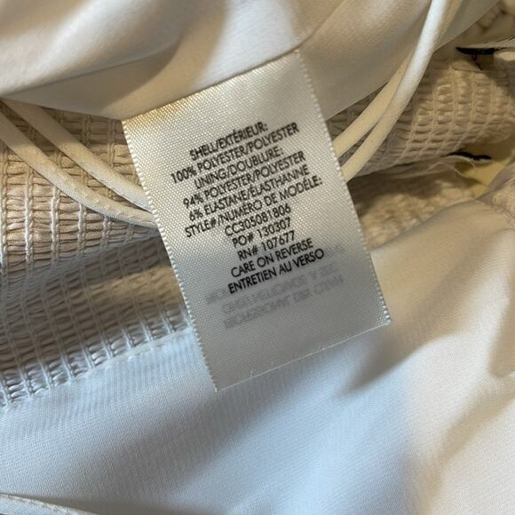 Alice + Olivia Powell Pleated Wide Leg Cutout White Jumpsuit Size 4 - Picture 10 of 10